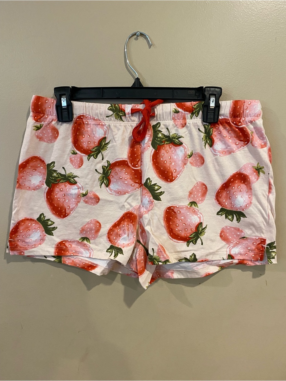 Joe Fresh Strawberry Print Pajama Shorts - Pink & Red